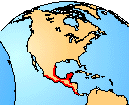 distribution of living members of the family Rhinophrynidae